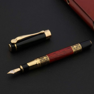 Golden Carving Mahogany Luxury Fountain Pen