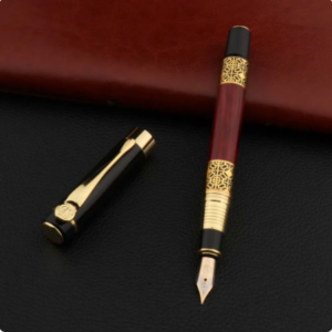 Golden Carving Mahogany Luxury Fountain Pen