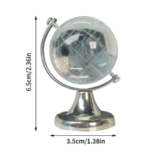 Mini Crystal Transparent Earth Globe Ball