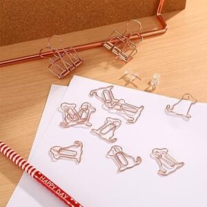 25 pcs Paper Clips Animal Bookmark Clips Marking Dog Shaped