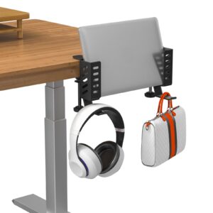 Adjustable Clamp on Desk Side Laptop Stand Fits Flat Edge Desk