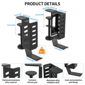 Adjustable Clamp on Desk Side Laptop Stand Fits Flat Edge Desk